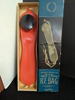 Vintage Armstrong's De Luxe Throat or Spinal Ice Bag with Original Box